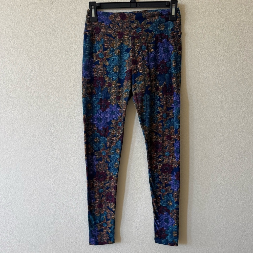 EUC LuLaRoe Colorful Floral Leggings one size